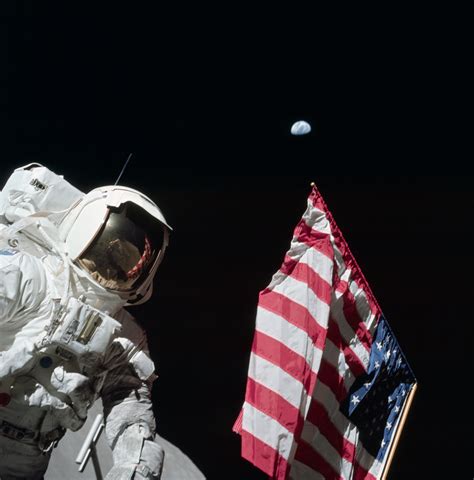 File:Astronaut Harrison 'Jack' Schmitt, American Flag, and Earth ...