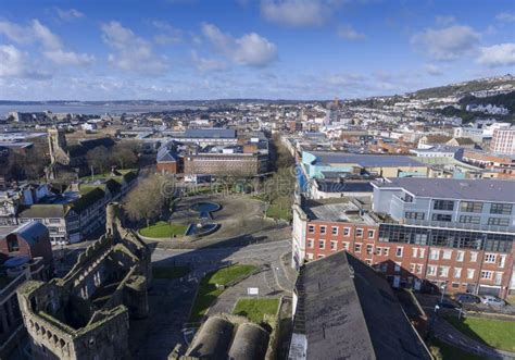 Swansea Castle and Castle Square Editorial Photo - Image of shops ...