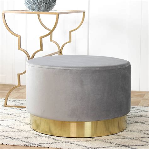 large grey velvet footstool by marquis & dawe | notonthehighstreet.com