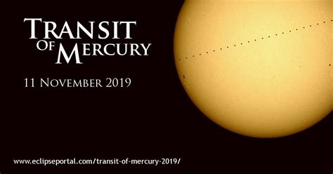 Transit of Mercury - 11 November 2019 | Eclipse Portal