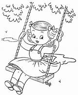 Swing Coloring Page sketch template