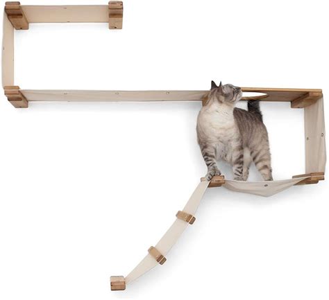 Pefilos Cat Wall Shelves And Perches Set Of 5, Sleeping Playing ...