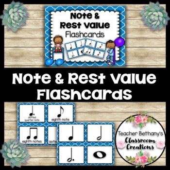 Note and Rest Value Flashcards (for Distance Learning) | TpT