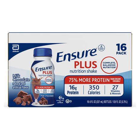 Ensure Plus Nutrition Shake Milk Chocolate Ready-to-Drink 16 pk - Shop ...