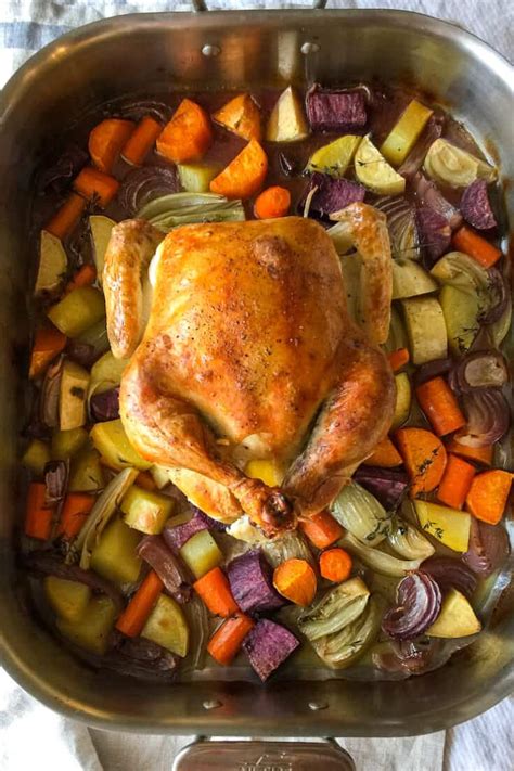 Roast Chicken with Root Vegetables - the hungry bluebird