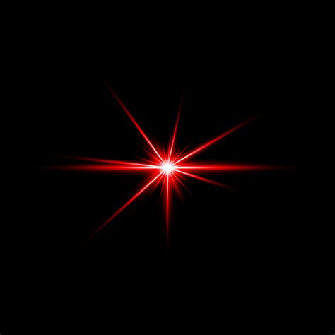 Lens Flare Red glow light ray effect illuminated 4939935 Vector Art at ...