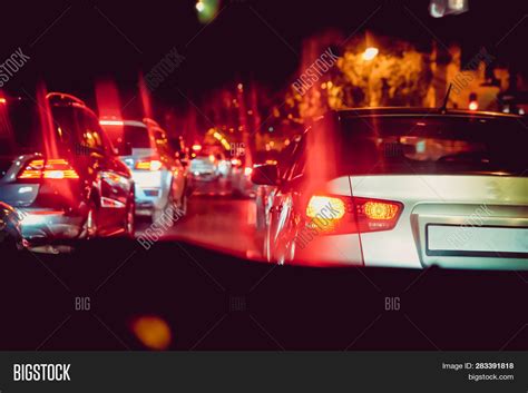 Cars Night Traffic Jam Image & Photo (Free Trial) | Bigstock