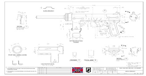 Thompson Submachine Gun Parts Diagram