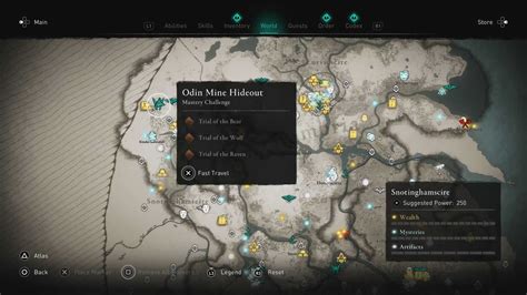 Assassin's Creed Valhalla Mastery Challenge Map & List - Hold to Reset