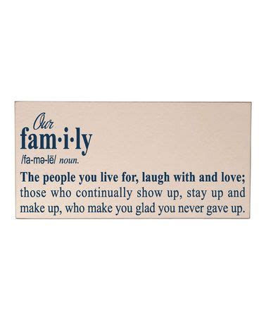 Blue & Cream 'Our Family' Wall Sign | zulily | Family wall sign, Wall ...