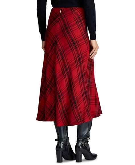 Lauren Ralph Lauren Plaid Midi Skirt - Macy's