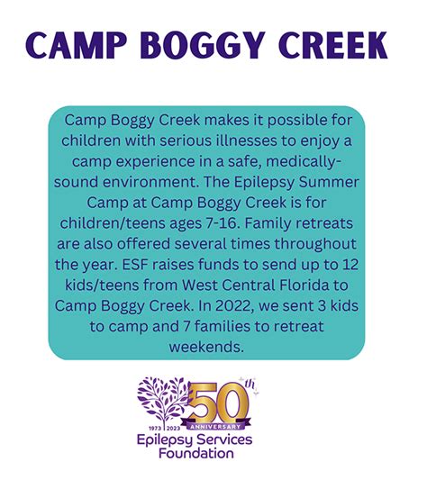 Camp Boggy Creek - Epilepsy Services Foundation