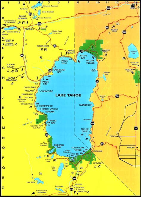 Lake Tahoe On Us Map | Zip Code Map