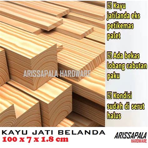 Jual Kayu Jati Belanda Papan Kayu Pinus Jati Londo Ex Palet Sudah Di Serut Ukuran 100x7x1.8cm ...