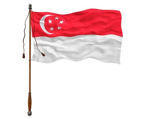 Premium Photo | National flag of Singapore Background with flag of ...