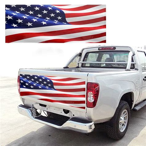 167CM X 58CM Car Stickers American Flag For Truck Tailgate Wrap Vinyl ...