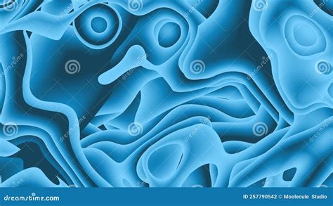 Modern and Artistic 3D Abstract Metallic Blue Color Paper Art ...