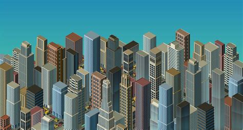 Isometric city- vector 14524339 Vector Art at Vecteezy