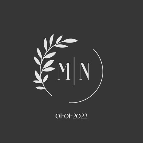 Initial letter MN wedding monogram logo design inspiration 15611235 Vector Art at Vecteezy