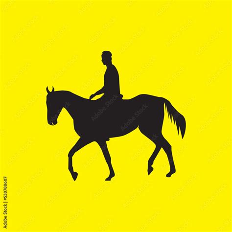 horse rider silhouette logo vector image Stock Vector | Adobe Stock