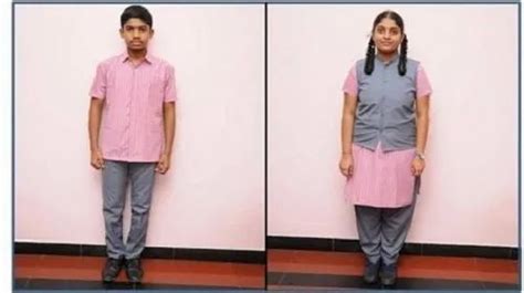 Cotton Pink Tamilnadu Government School Uniforms From Classes 9 - 10 ...