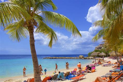 Blue Bay Beach in Curacao, Dutch Antilles Editorial Photo - Image of ...