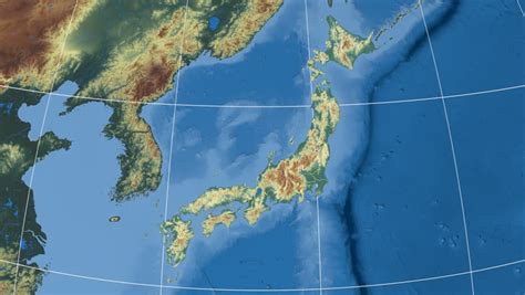 Wakayama Prefecture Extruded On The Physical Map Of Japan. Rivers And Lakes Shapes Added ...