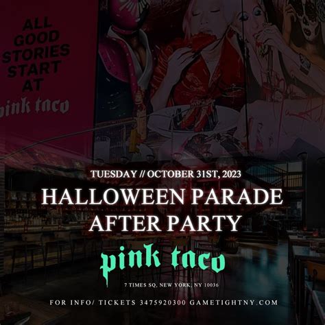 Pink Taco NYC Halloween Parade After Party 2023 | Pink Taco NYC ...