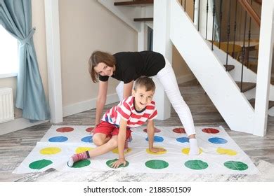 Twister Game Happy Family Having Fun Stock Photo 2188501509 | Shutterstock