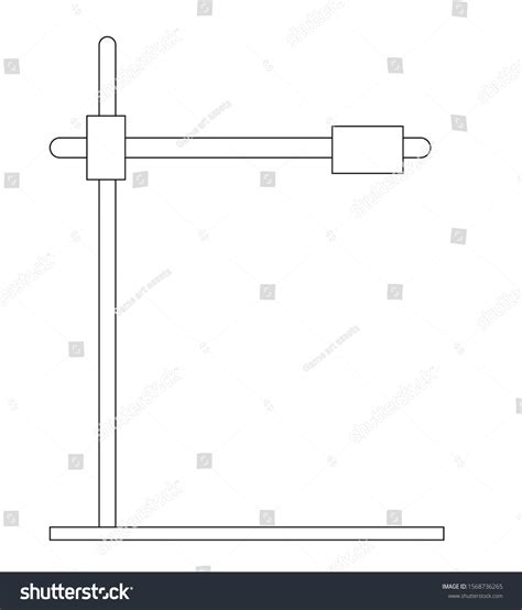 Scientific Diagram of Retort Stand, Bosshead and - Royalty Free Stock ...