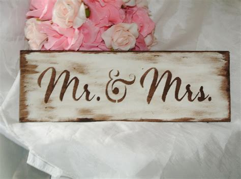 Mr & Mrs sign table sign wedding reception vintage