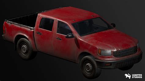 3D model Pickup Truck - Rigged and BP Controllable VR / AR / low-poly | CGTrader