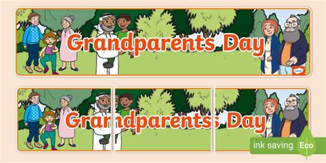 Grandparents Day Banner (teacher made) - Twinkl