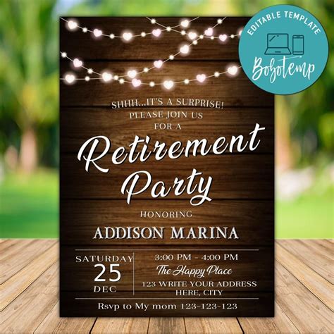 Free Printable Retirement Party Invitations