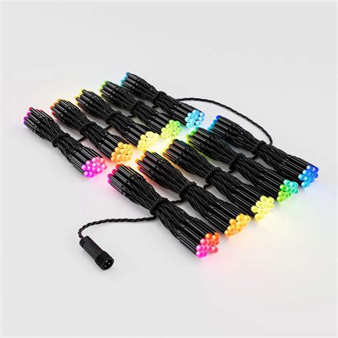 Twinkly Pro 250 RGB LED 1m x 2m Curtain Lights, Black Cable