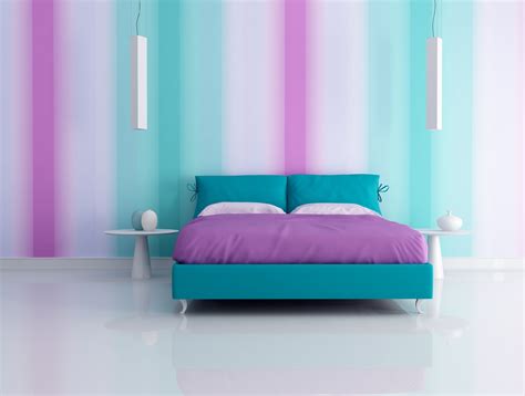 Decorating Your Bedroom with Green, Blue and Purple | Purple living room, Purple bedrooms ...