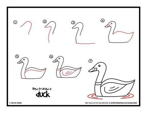 How To Draw A Duck Step By Step For Kids