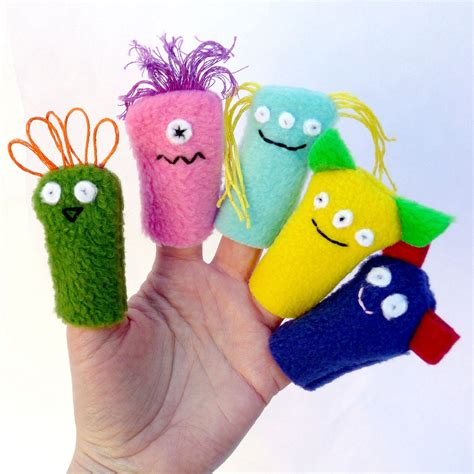 Monster Finger Puppets | Finger puppets, Camping crafts for kids ...