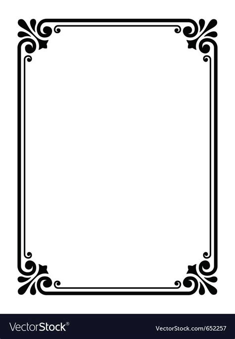 Simple ornamental decorative frame Royalty Free Vector Image | Page ...