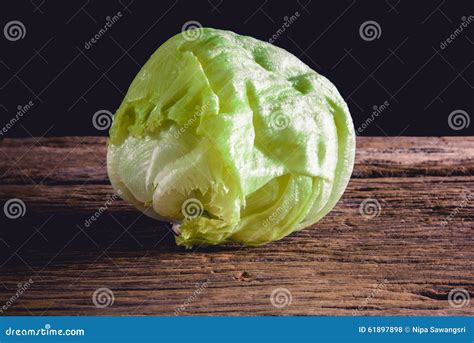 Green Iceberg lettuce stock photo. Image of single, salad - 61897898