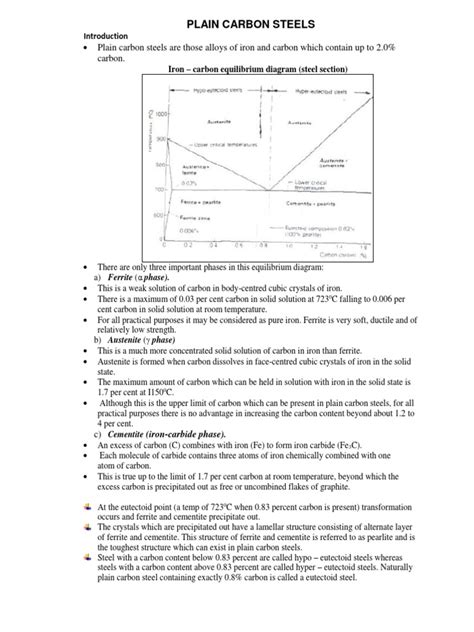 Lesson 5 - Plain Carbon Steels | PDF | Steel | Iron