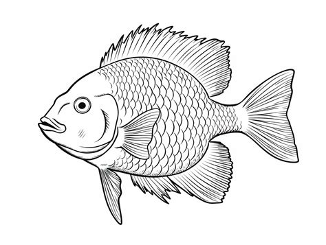 Bluegill Habitat Coloring - Coloring Page