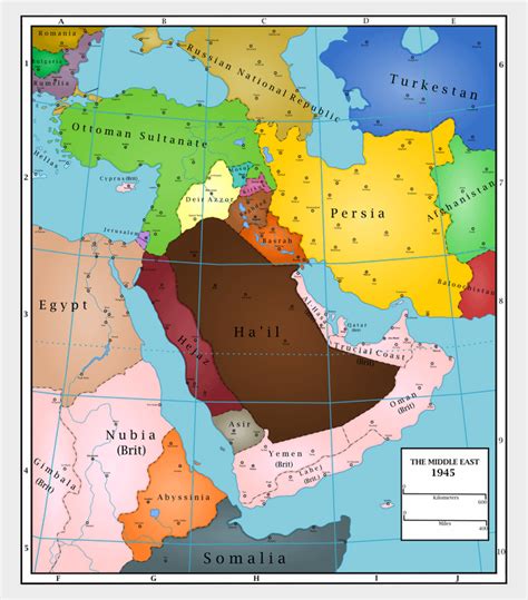 Middle East Map Before 1945 - Feliza Valentine