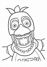 FNaF Withered Chica Coloring Page Free Printable 58% OFF sketch template