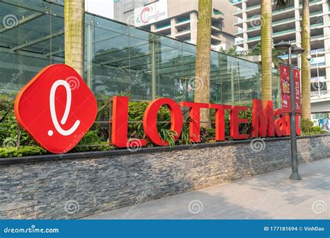 Hanoi, Vietnam - Mar 21, 2019: Lotte Mart Logo Sign of Lotter Center ...