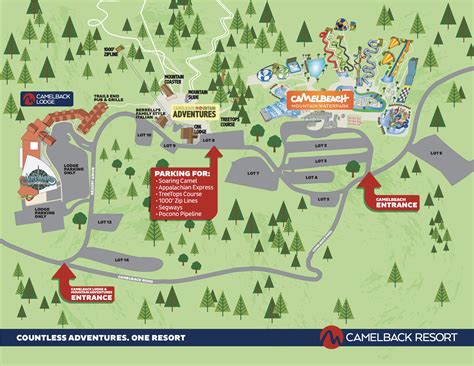 Resort Maps | Camelbeach, Aquatopia, Camelback Ski & Resort | Family travel destinations, Valley ...