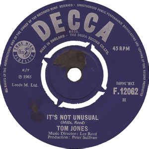 Tom Jones - It's Not Unusual (1965, Vinyl) | Discogs