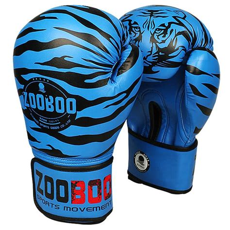 Zooboo PU Leather Tiger Print Boxing Gloves MMA Men Women Fighting ...