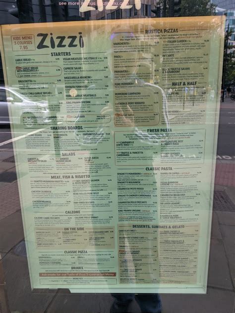 Online Menu of Zizzi - Tower Hill Restaurant, London, United Kingdom ...