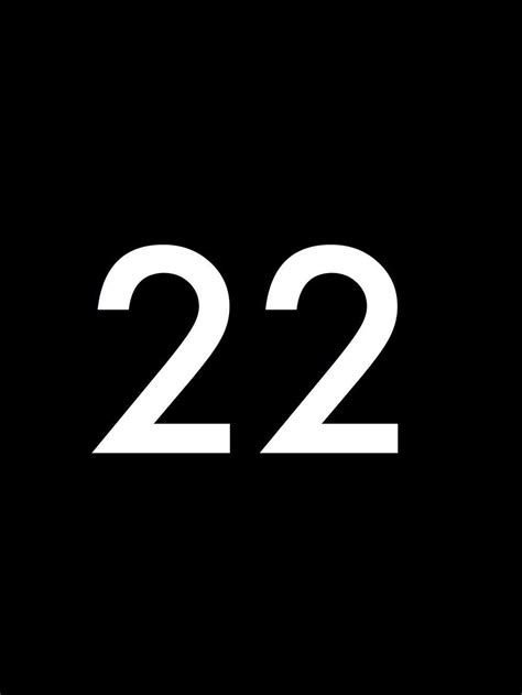 Number 22 Black